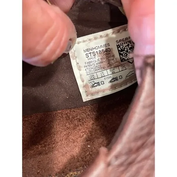 Sperry Caspian brown leather boat shoes 10.5 - Picture 7 of 7